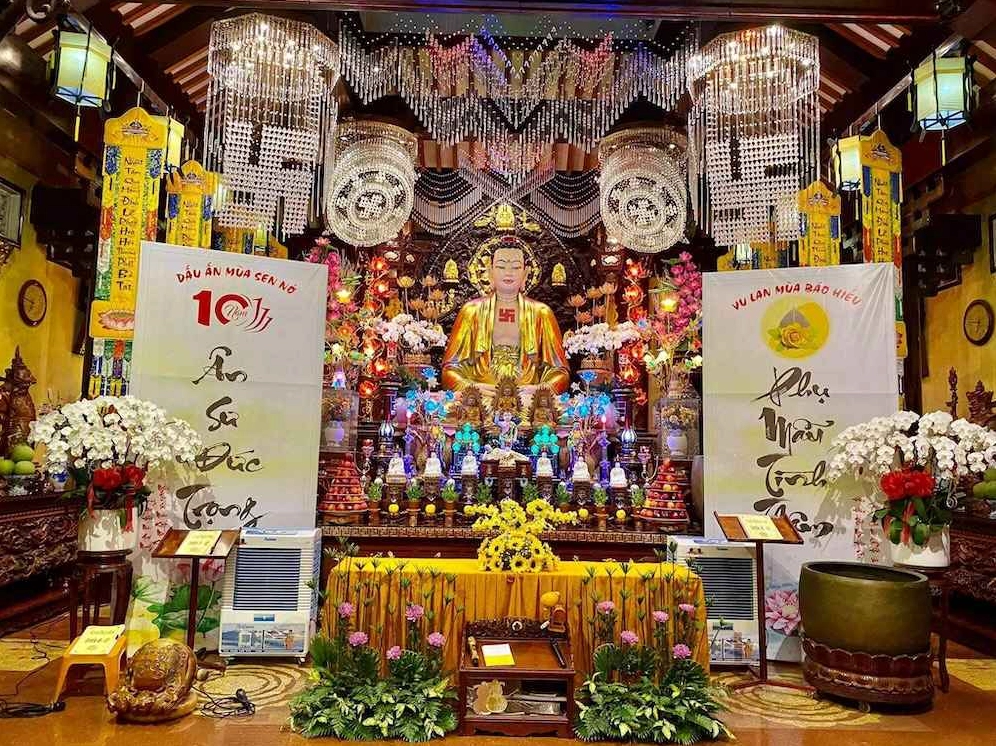 Không gian linh thiêng thờ Phật Thích Ca và các pho tượng quý hiếm tại Chùa Đại Giác