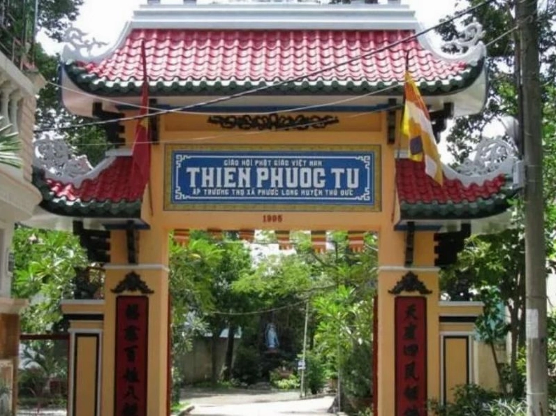 Khung cảnh uy nghiêm và thanh tịnh tại Chùa Thiên Phước thu hút đông đảo Phật tử