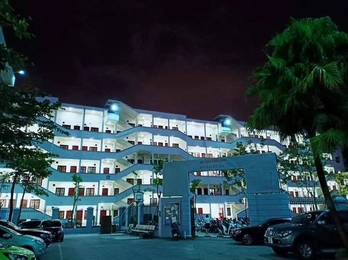 Khuôn viên ký túc xá hiện đại của Đại học Luật Hà Nội