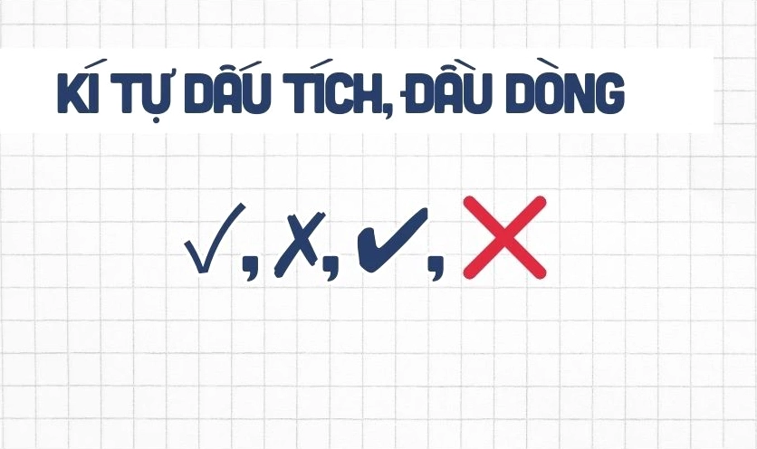 Ký hiệu dấu tích xanh xác nhận