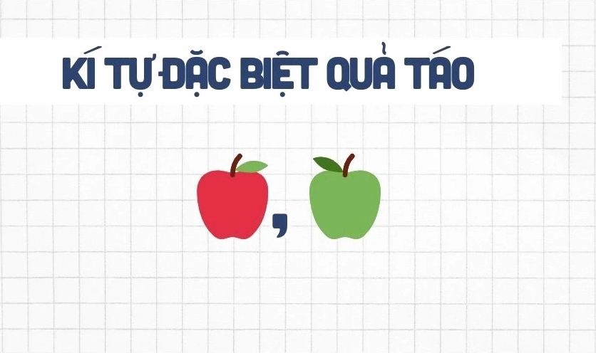 Ký hiệu hình quả táo khuyết độc đáo