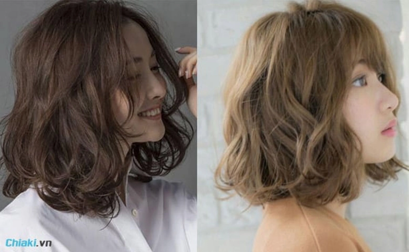 Mái tóc uốn xoăn lơi bồng bềnh kết hợp ánh mắt e ấp cực lôi cuốn