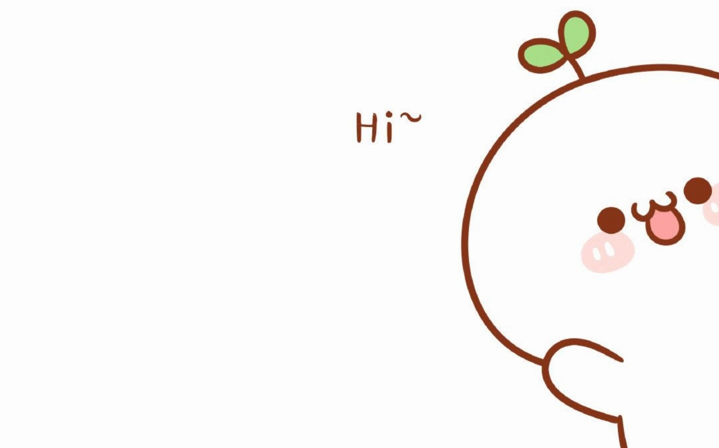Mẫu ảnh nền máy tính dễ thương với ý nghĩa xin chào font chữ độc đáo