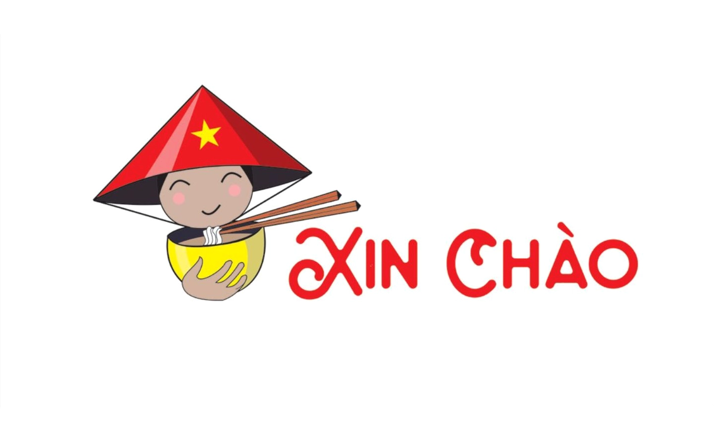 Mẫu hình nền cute với dòng chữ xin chào dễ thương thiết kế tươi sáng