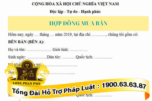 Mẫu hợp đồng mua bán hàng hóa mới nhất
