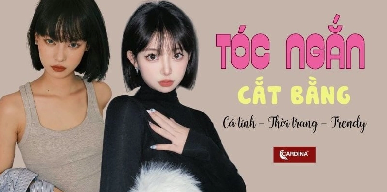Mẫu tóc ngắn cắt bằng thời thượng