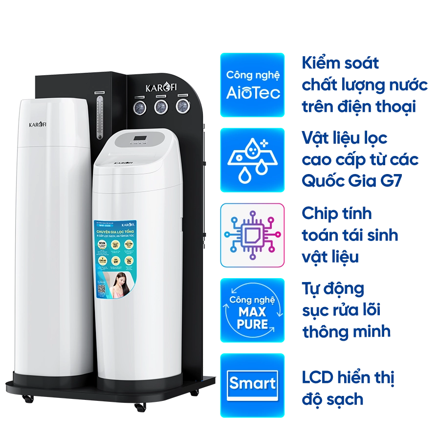 Máy lọc nước đầu nguồn bảo vệ sức khỏe gia đình khỏi nước nhiễm nitrat
