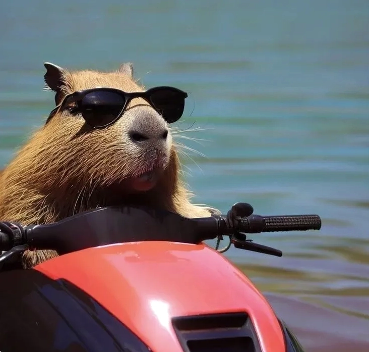 Meme capybara hồng dễ thương
