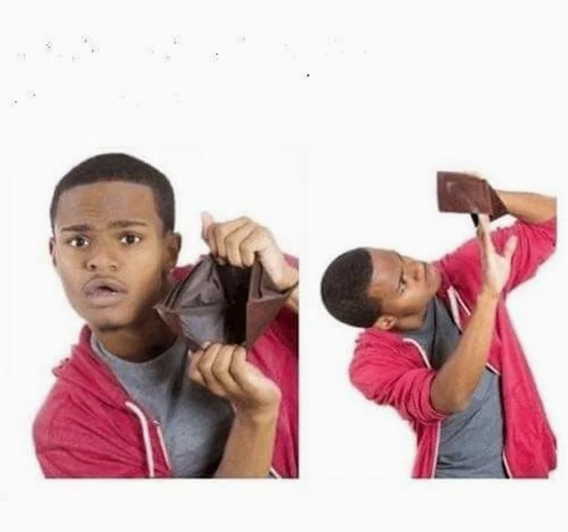 Meme đập tiền vào mặt bất ngờ