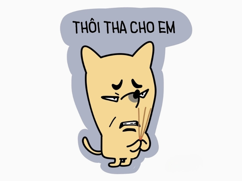meme dễ thương xin xỏ tha thứ