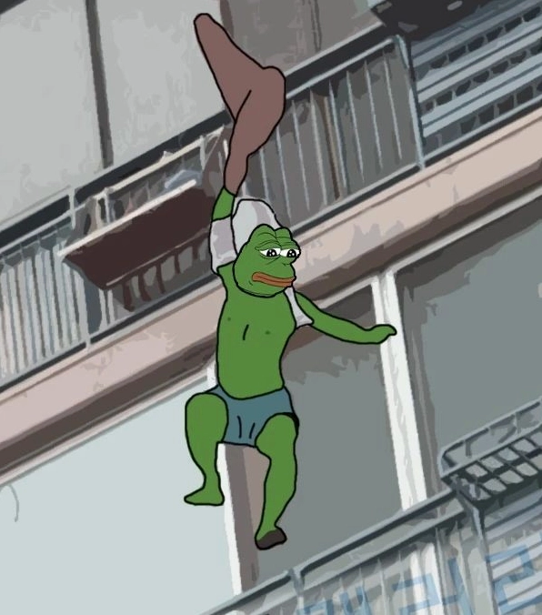 meme ếch xanh bĩu môi chê bai