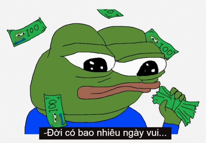 meme ếch xanh chỉ tay khiêu khích