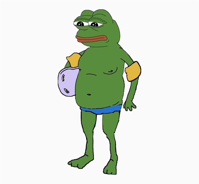 meme ếch xanh với biểu cảm cạn lời