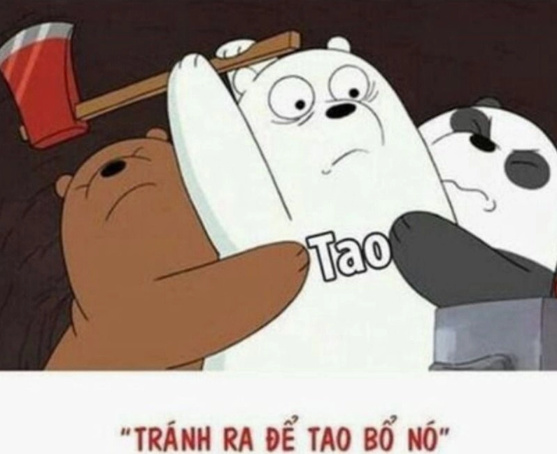 Meme hai chú gấu trúc đang vật lộn nhau trên bãi cỏ