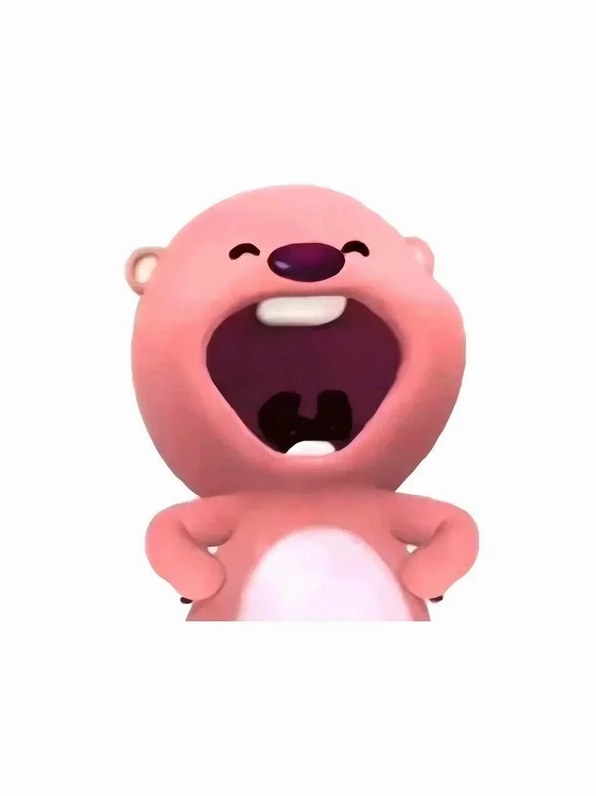 meme hải ly loopy hồng đeo kính
