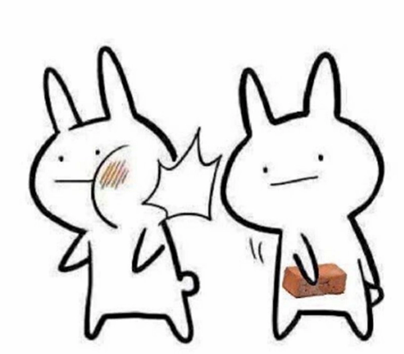 Meme hình vẽ ngộ nghĩnh đang cầm gậy rượt đuổi nhau