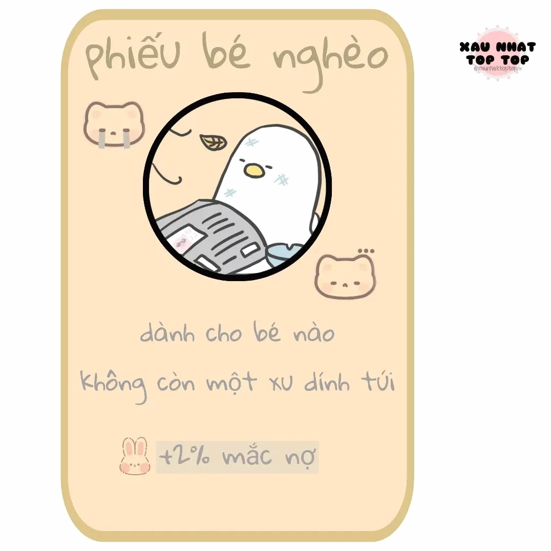 Meme khoe phiếu bé nghèo đầy tự hào trên top top