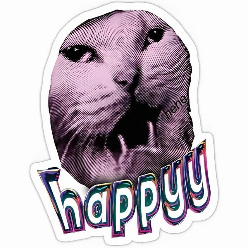 Meme mèo cười haha lăn lộn