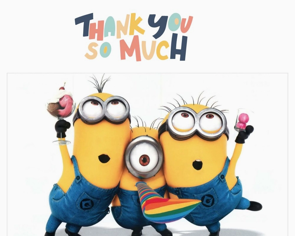 Meme minions thank you so much ồn ào