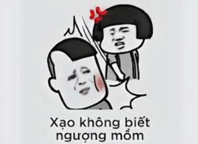 Meme nhân vật truyện tranh đang trợn trừng mắt bóp cổ đối phương
