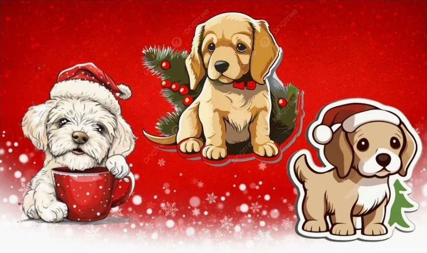 meme noel hình chó mặt quạu