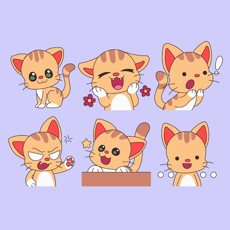 Miễn phí Vector bộ sưu tập các yếu tố biểu tượng cảm xúc vẽ tay