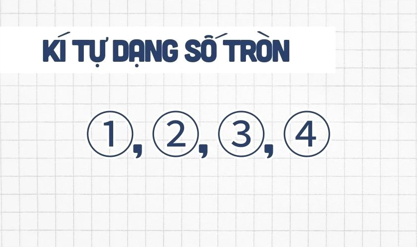 Minh họa dạng số tròn cách điệu đẹp mắt