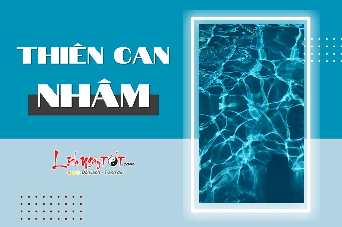 Minh họa Thiên can Nhâm trong hệ thống Can Chi