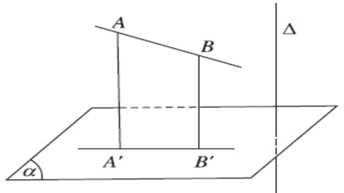 Mô tả trực quan thế nào là phép chiếu vuông góc trong toán học
