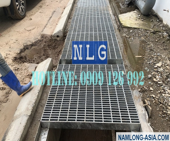 Nắp mương thoát nước grating trong khu dân cư