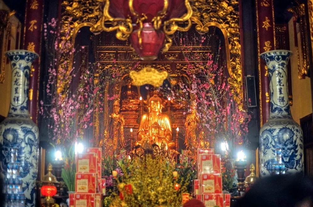 Nét đẹp kiến trúc cổ kính tráng lệ của ngôi chùa qua góc nhìn cận cảnh