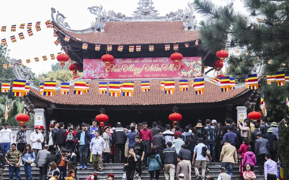 Nét đẹp kiến trúc truyền thống mái ngói rêu phong tại di tích chùa Lim