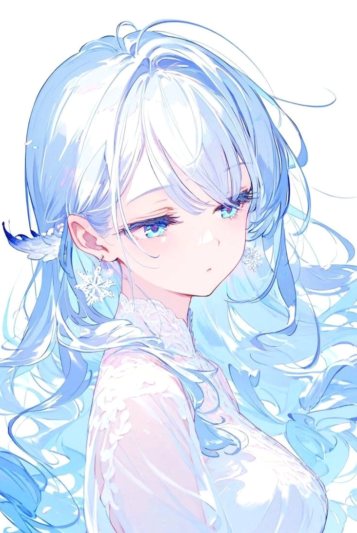 Nhân vật nữ anime với vẻ ngoài bí ẩn và ma mị
