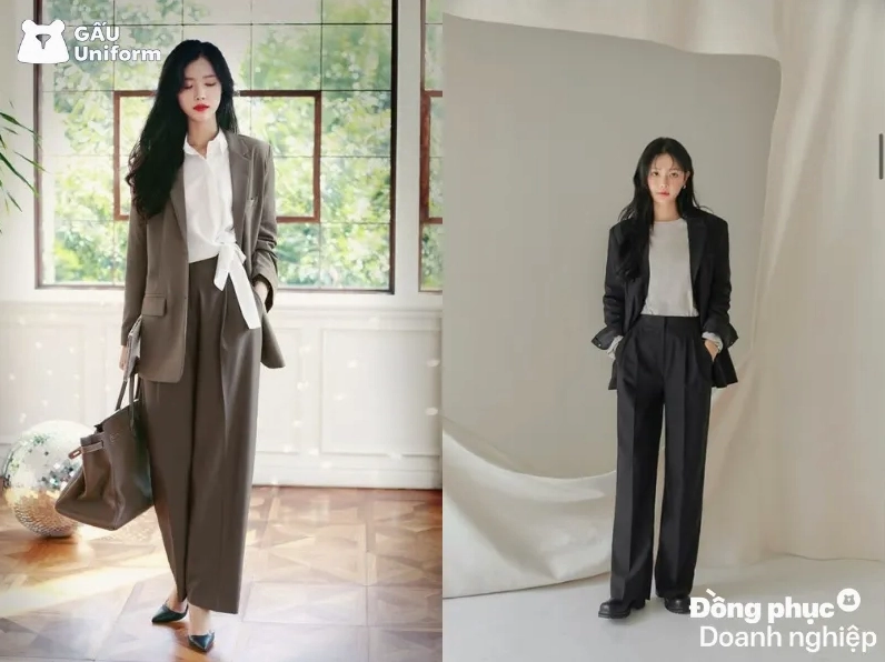Nữ nhân viên diện áo vest khoác ngoài thanh lịch và sang trọng trong môi trường công sở