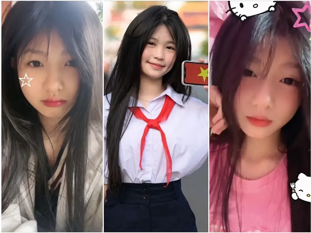 Nữ sinh lớp 5 dễ thương che mặt tạo dáng chụp ảnh avatar cực đáng yêu