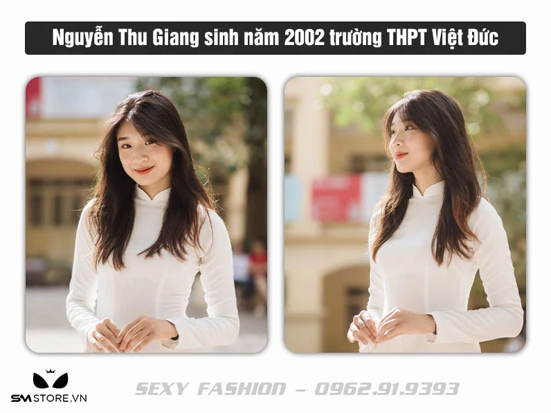 Nữ sinh Nguyễn Thu Giang rạng rỡ trong chiếc áo dài trắng tinh khôi