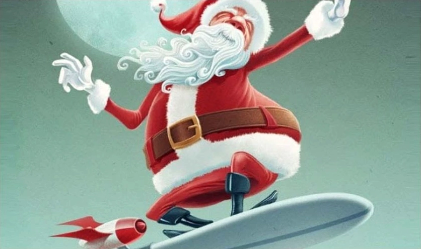 Ông già Giáng sinh độc đáo tạo dáng