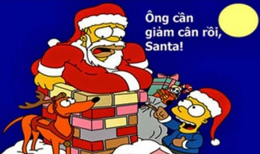 Ông già Giáng sinh ngộ nghĩnh selfie