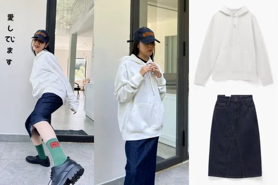 Phối đồ cùng áo hoodie nữ dành cho các cô nàng đặc biệt yêu thích phong cách cá tính cool ngầu