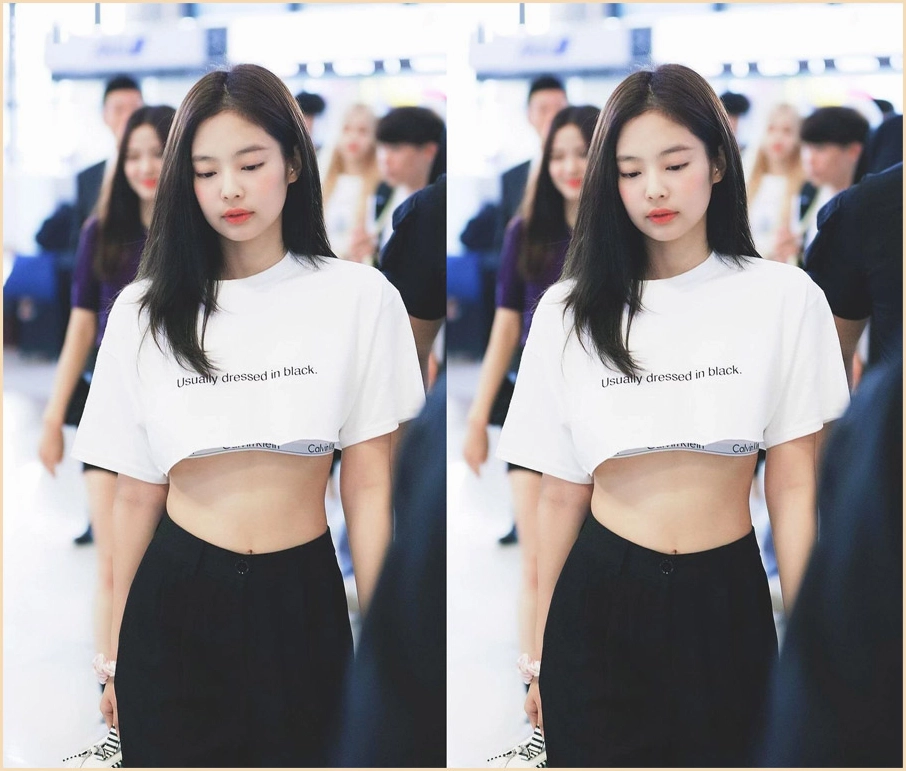 Phong cách áo croptop chuẩn phong cách Hàn Quốc ngọt ngào