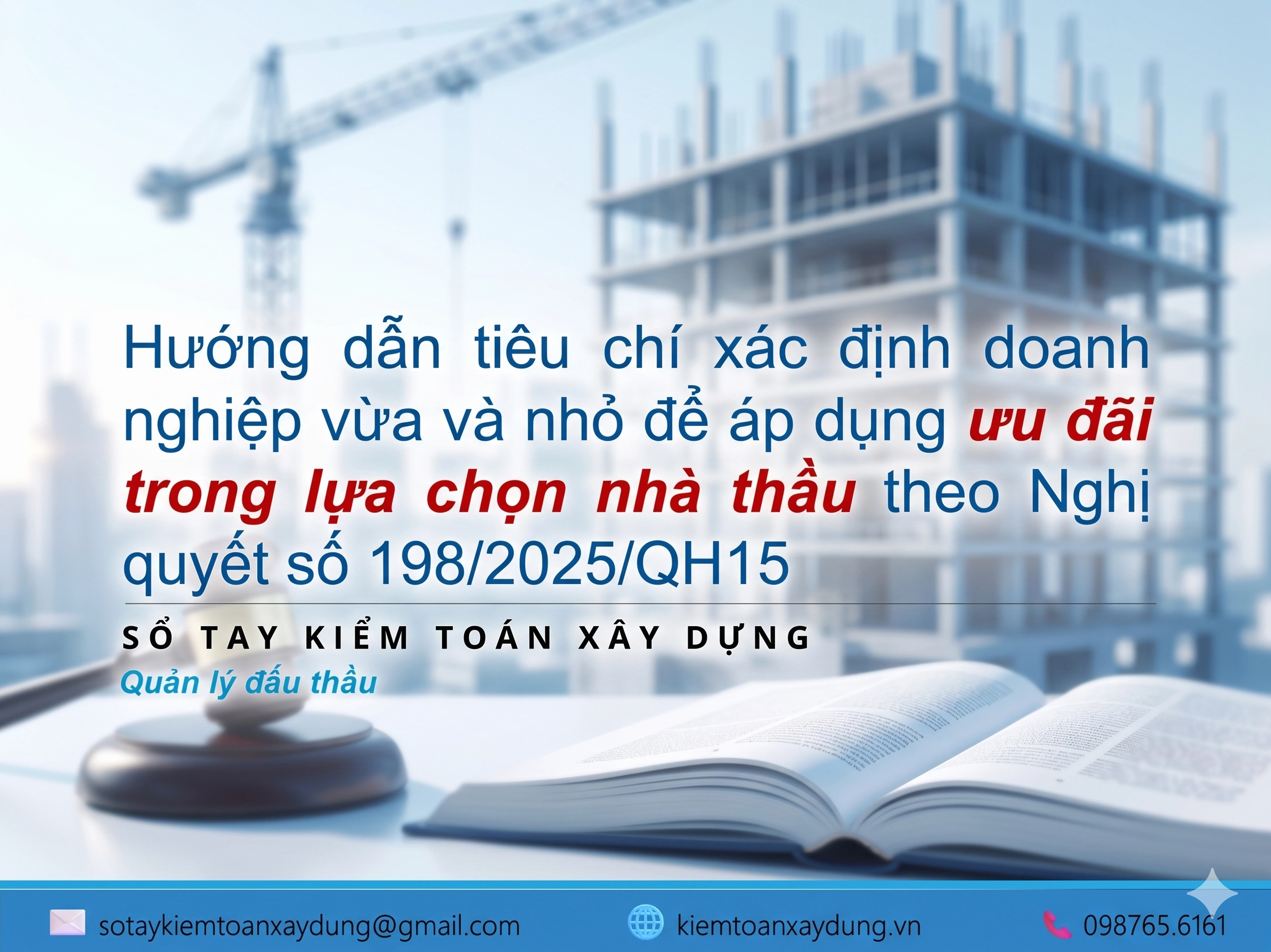 Sổ tay kiểm toán xây dựng doanh nghiệp vừa và nhỏ ưu đãi lựa chọn nhà thầu