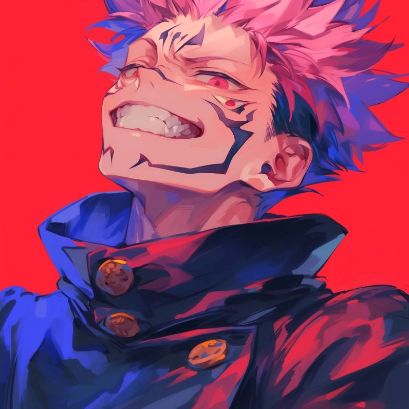 Sukuna anime quái ác trong Jujutsu Kaisen với ánh mắt sắc lạnh