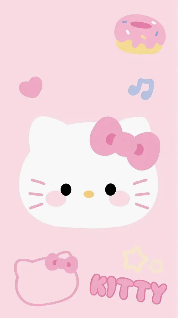 Tải hình nền hello kitty màu hồng cute chất lượng sắc nét không bị vỡ ảnh