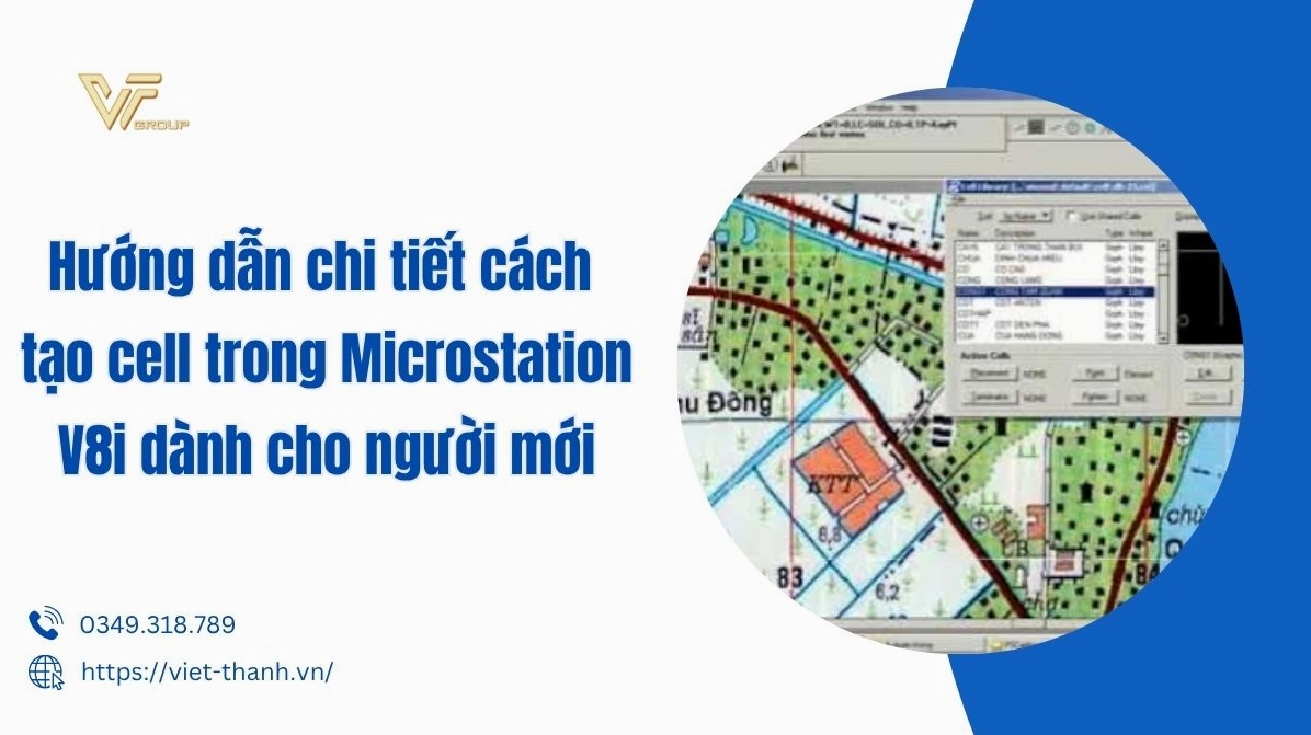 Tạo Cell trong phần mềm Microstation V8i hỗ trợ thiết kế hình chiếu