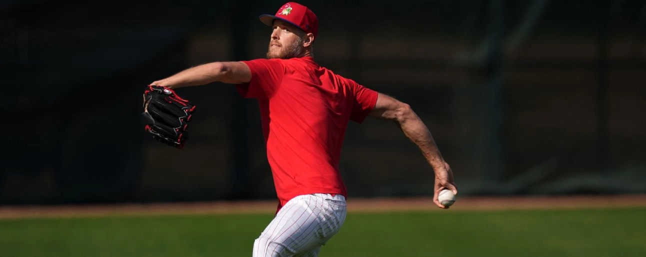 Tay ném Zack Wheeler của Philadelphia Phillies đang tập luyện hăng say trong kỳ huấn luyện mùa xuân tại Clearwater Florida