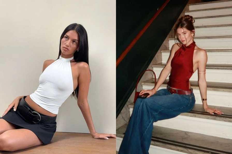 Thiết kế áo ba lỗ tinh tế giúp đôi vai trông thon gọn và tôn lên vẻ đẹp nữ tính