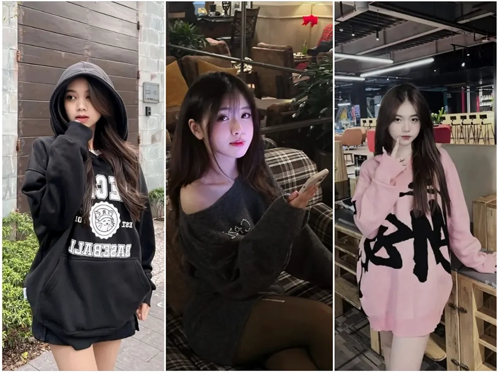 Thiếu nữ 2k5 tạo dáng nhí nhảnh trước ống kính