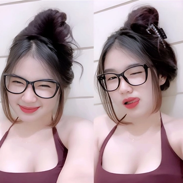 Thiếu nữ đeo kính gọng tròn diện bikini gợi cảm khoe làn da trắng ngần
