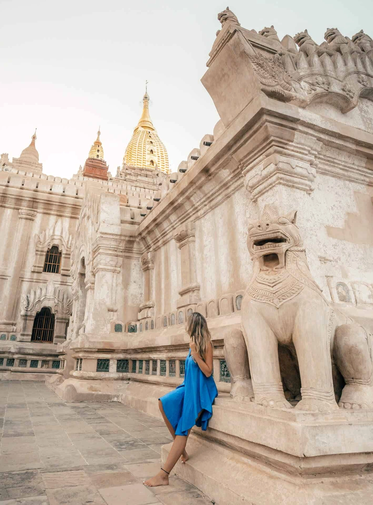 Toàn cảnh đền Ananda sừng sững giữa bình nguyên Bagan
