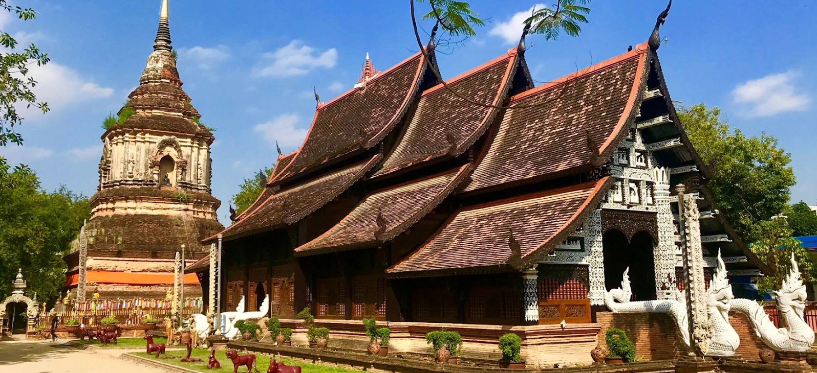 Toàn cảnh ngôi chùa cổ Lok Molee hơn 700 năm tuổi tại Chiang Mai uy nghi tráng lệ